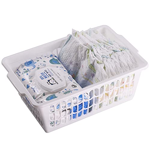 YBM HOME Plastic Perforated Storage Basket Bin Office Drawer, Shelf Desktop Countertop Tray Organizer 32-1188 (1, White) - color: White, size: Pack of 1