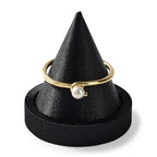 Solid Wood Bracelet Bangle Holder Microfiber Watch Jewelry Display Stand for Vendors Exhibit/Trade Shows/Retail Stores (Silk Black) - color: Silk Black