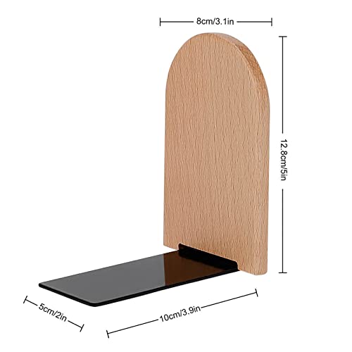 Seamless Flowers Blue Pink Book Ends Decorative Wood Bookends for Shelves Kids Room Desk Home Office Book Stoppers for Magazines,Books, DVDs, 1 Pair/2 Pieces(5x3.1 in)