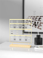 Julysky Earring Holder Organizer, Earring Stand, 4 Layers, Golden - color: Golden, size: 4 Layers