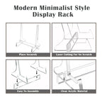 5.9 inch Clear Acrylic Easel Display Stand, Plate Stands for Display, Suitable for Plates, Picture Frames, Cookbooks, Easels, Artwork, and More - size: 5.9IN-1 Pack
