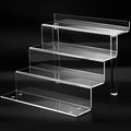 bigantss 9 Inch Acrylic Shelf for Perfume Organizer, 4 Tier Funko POP Shelves, Cologne Organizer Tiered Riser Display Stand, Acrylic Display for Decoration