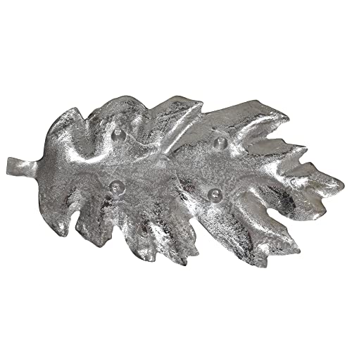 BBH Home's Handmade Silver Novelty Shaped Aluminium Tray 8.26 x 4.13 x 0.9 AMBBVK053AB2020 - color: Silver