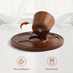 Acacia Wood Cake Stand with Glass Lid – 12" Magnetic Base, Detachable Serving Tray for Cake, Cheese, Charcuterie, Snacks & Desserts – Wooden Cake Holder for Parties & Kitchen Display
