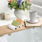 Luxspire Soap Dish, Marble Soap Dish, Self-draining Tray, Soap Holder Saver for Shower, Bathroom, Sink, Kitchen and Countertop, Terrazzo, 2 Pack - color: Terrazzo, size: 2 PCS