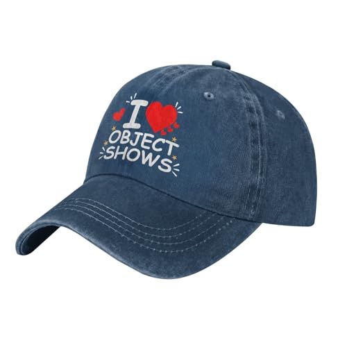 I Love Object Shows Caps for Men Object Shows Mens Baseball Hats - color: Navy Blue