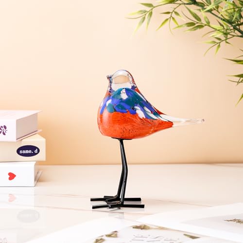 Glass Bird Figurines Art Collectible Ornaments Statue Figurines Modern Handmade Sculpture Home Decor - color: Bd-8