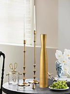 Tall Gold Vase, 16.5 Inch Skinny Flower Vases, Handmade Ceramic Vase Modern Minimalist Style for Living Room,Home,Office,Centerpiece,Table,Wedding Party - color: 16.5inch&golden