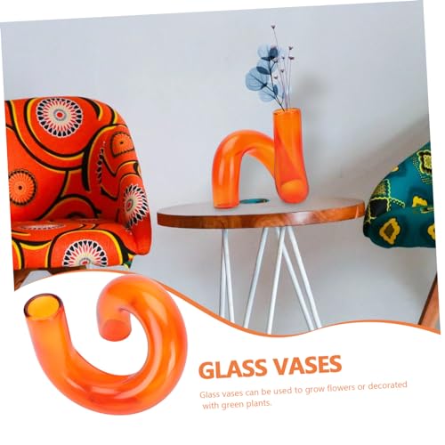 Happyyami 1pc Nordic Hydroponic Vase Unique Creative Glass Flowerpot for Home Decor Stylish Special Shaped Design for Shops Restaurants and Living Spaces