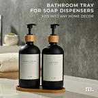 MaisoNovo Bamboo Soap Tray | Wooden Bathroom Soap Dispenser for CounterTop - color: Bamboo Tray