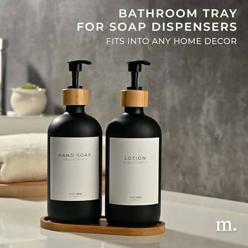 MaisoNovo Bamboo Soap Tray | Wooden Bathroom Soap Dispenser for CounterTop - color: Bamboo Tray