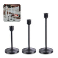 Flameless White Taper Candles Flickering, Flameless White Taper Candles Flickering with Black Metal Candle Holder 3pack Candlestick Holders, for Bathroom,… - size: 3pack taper's