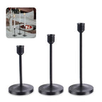 Flameless White Taper Candles Flickering, Flameless White Taper Candles Flickering with Black Metal Candle Holder 3pack Candlestick Holders, for Bathroom,… - size: 3pack taper's