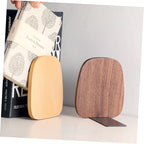 Creative Beech Bookend for Shelves Decorative Book Stand with Smooth Finish Minimalist Style Organizer for Home Office Library and Student Bookshelves