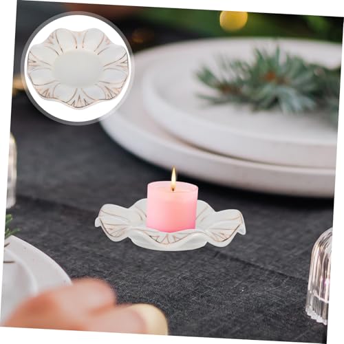 Zerodeko Ceramic Candle Holder Minimalist Design for Living Decorative Candle Stick Holder for Table