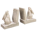 Bunny Rabbit Bookends, Set of 2, White Finish - color: White