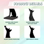 Peacoblue Metal Bookends for Shelves, Modern Decorative Heavy Duty Study Book Ends Stoppers for Office, Desk, Shelf, Room 5.3"x4.3"x7.9" Cast Iron Simple Tall Bookends 1 Pair (Cat and Dog) - style: Cat and Dog