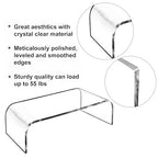 AMT Premium Acrylic Clear Monitor Riser Laptop/PC/Multimedia Monitor Stand for Home Office