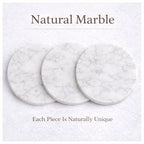 11-Inch Round Marble Cheese Board – Solid White Natural Stone Cutting Board & Charcuterie Serving Tray with Non-Slip Feet, 0.5” Thick, Easy to Clean. - color: White, size: 11"L x 11"W
