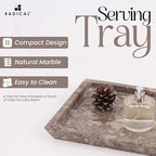 Radicaln Marble Serving Tray 12" Inches Oceanic Handmade Rectangle Tray for Party Ideal Serving Bowl for Entertaining, Trays for Serving Food & Cafetetria Trays - color: Oceanic