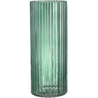 Green Glass Vase, Glass Flower Vase, Ribbed Glass Vase, Green Vase, Tall Cylinder Glass Vases for Centerpieces, Living Room, Bedroom, Dining Table, Office, Wedding, Bookshelf, 12 Inches - color: Green, size: 12''