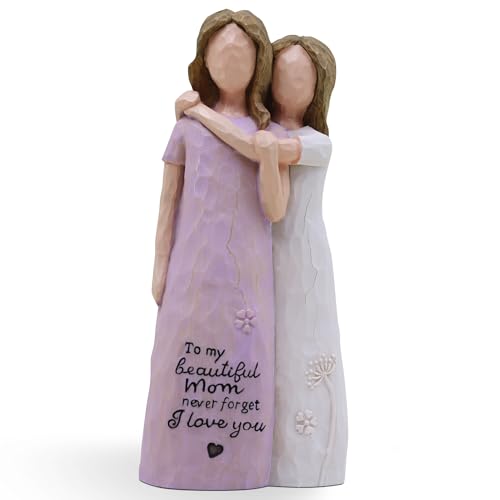 Mom Birthday Gifts, Mother of The Bride Gift, Mom Valentine Gift, Sculpted Hand-Painted Figurine - color: Purple