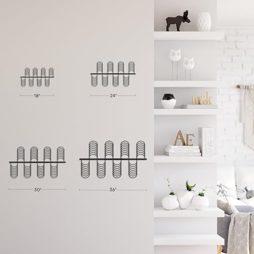 SIGNLEADER Metal Wall Decor Minimalist Modern Luxury Wall Sculpture Hangings 3D Statue Home Decoration for Living Room, Bedroom, Bathroom, Kitchen, Fireplace, Office - 18" Black - color: Gry23-2405-m23, size: 18" Black