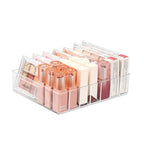Makeup Organizer for Eyeshadow Palette and Lipstick Organizer, 7 Section Divided Makeup Palette Organizer for Lipstick Highlighter, Skincare Cosmetic Display Cases for Bathroom - style: 1-Pack
