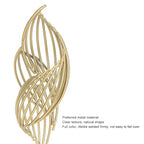 Metal Abstract Decorative Sculpture, Simple, Modern, Beautiful, Modern Luxury Metal Abstract Statue with Base for Desk Shelf Decor (Crystal White) - size: Crystal White