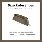 DGAZ Silk Purse Organizer Insert Fits Hermes Kelly Elan Bags，Silky Smooth Bag Organizer，Luxury Handbag & Tote Shaper(Etoupe Grey) - color: Etoupe Grey