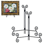 Plate Stand, 12 Inch Plate Holder Display Stand 2 Pack, Black Metal Picture Stand Picture Frame Easel for Home Office Exhibition Reception - size: 12 Inch - 2Pack