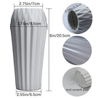 White Ceramic vase, Bohemian Farmhouse Style, 8 Inch vase for Pampas Grass Flower, for Modern Dining Room Tabletop Centerpiece, Creative Gifts (Glaze-1) - color: Glaze-01