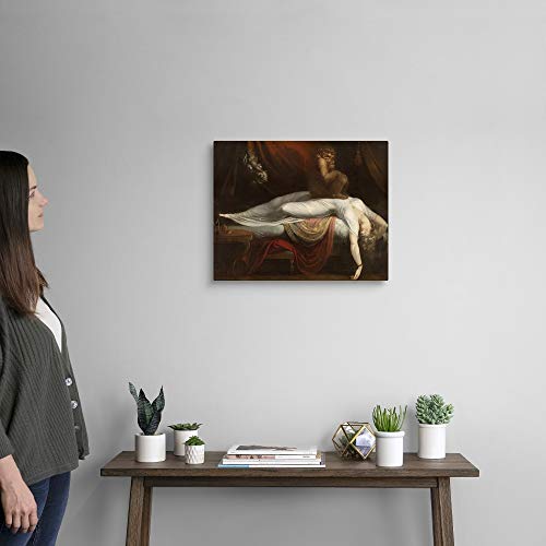 CANVAS ON DEMAND The Nightmare, 1781 Canvas Wall Art Print by Henry Fuseli, Figurative, Home Decor, Artwork, 20"x16" - size: 20"L x 16"W