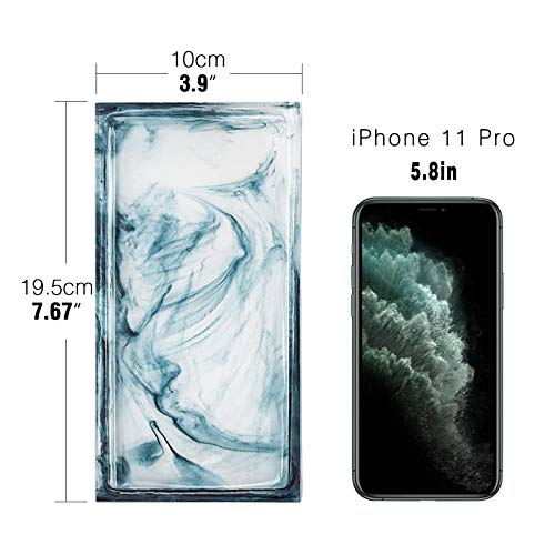Emibele Jewelry Organizer Resin Tray, Bathroom Kitchen Dresser Vanity Organizer for Jewelry Cosmetic Shower Tissue Candle Perfume Soap Towel Shampoo Small Plant Decoration, Mini Size, Ink Blue - color: Ink Blue, size: 7.7" x 3.9" x 0.8"