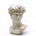 Resin Bust Statue 2.76 Inch Plaster Figurines Mini Home Decoration Sculpture White for Art Hobbyist-David - size: David