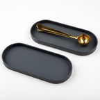 Lazy K Silicone Tray - Small Vanity Tray Organizer - Spoon Rest Holder - Multi-Purpose Modern Kitchen Sink, Bathroom, Counter Organizer (Grey) - color: Cool Grey-2pcs