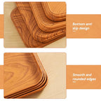 Wood Grain Plastic Serving Platters and Trays,Serving Dishes for Entertaining,Platters Serving Food,Appetizer Serving Trays for Snacks,Charcuterie,Chips,Candy,Fruit,Sushi Coffee Cosmetics Accessories - color: Tray-s-2pack-wood Grain