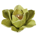 HomArt Lotus Tea Light Holder, Green - color: Green