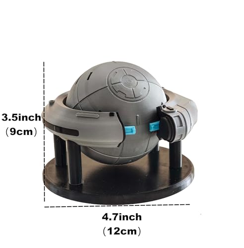 3D Printed Pop Replica,Gaming Collectible with Glow-in-The-Dark Accents,Rolling Desk Sculpture with Stand - color: Gray