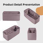 DGAZ Silk Purse Organizer Insert For Hermes Kelly Danse 22 bag，Silky Smooth Bag Organizer，Luxury Handbag & Tote Shaper（Konjac purple，22） - color: Konjac purple