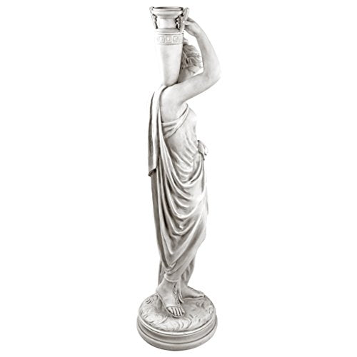 Design Toscano Dione the Divine Greek Water Woman Indoor/Outdoor Garden Statue, Grande, 38 inches tall, Cast Stone Resin, Antique Stone Finish - color: Handcast Polyresin, Antique Stone Finish, size: 39"