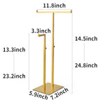 Jewelry Towers Necklaces Organizer Stainless Steels Jewelry Purse Display Stands Adjustable Height Decorations Boutique Purse Holder for Retail Counter Bag Handbag Display Rack
