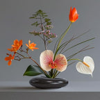 Flower Frog Vase Kit, Ikebana Flower Arrangement, Ceramic Water Drop Flower Pot & Flower Frog, Flower Arrangement Vase Kit (Dark Brown Small Size) - color: Dark Brown Small Size