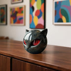 Black Cat Sculpture - color: Red