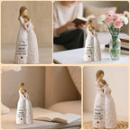 NAN ZAI NAN FANG Mother Daughter Figurine for Mom Resin Hand Painted Sculpture Birthday Valentines Christmas Mothers Day Heartfelt Gifts for Daughter Mom Mother-in-Law - style: Mother and Daughter