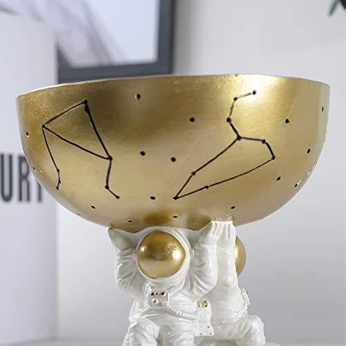 BUTILIVEEN Astronaut Decorative Bowl for Sundries, Spaceman Candy Bowl, Key Holder and Jewelry Storage Box, Astronaut Decor, Gifts for Spaceman Lover, Resin, 5.09" W - style: Key Bowl