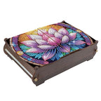 Tontut Diamond Painting Kit Storage Box, Beautiful Lotus DIY Multifunctional Handicraft Storage Box, Suitable for Home Office Holiday Gifts - color: Flower