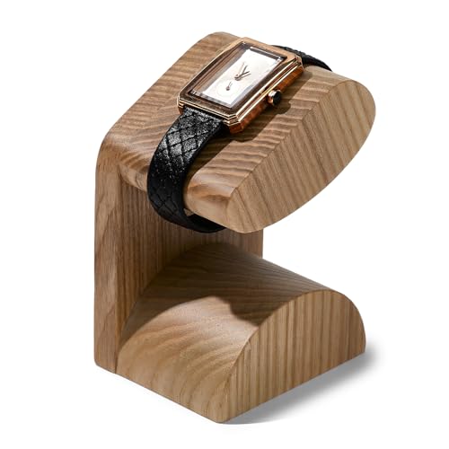 Solid Wood Watch Display Stand T-bar Watch Stand Jewelry Holder Stand Watch Holder Organizer For Men And Women Watch Holder (Light Color) - color: Light Color