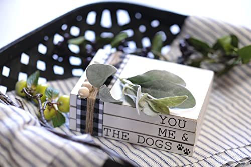 Lavender Inspired - You Me and the Dogs Dog Sign, 3 Stacked Books - color: You, Me and the Dogs