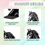 Peacoblue Metal Bookends for Shelves, Modern Decorative Heavy Duty Study Book Support Stoppers for Office, Desk, Shelf, Room 5.3"x4.3"x7" Cast Iron Simple Tall Bookends, 1 Pair (Horse Head) - style: Horse Head